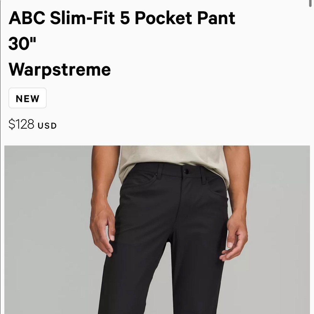 Lululemon ABC Slim Pant - black